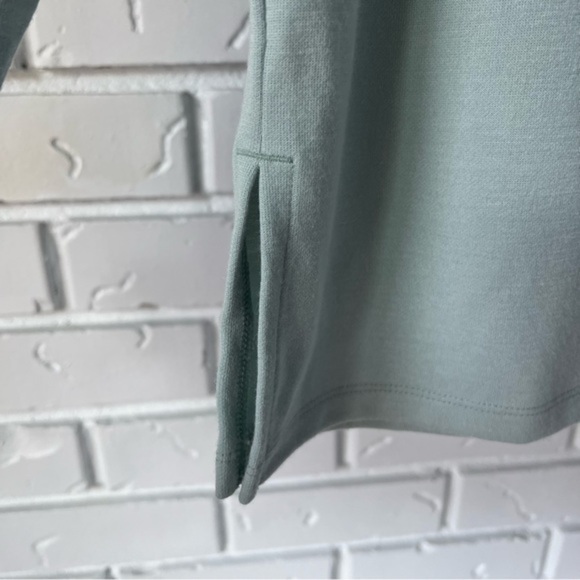 Ann Taylor Petite Cowl Neck Turtleneck Tunic Sweatshirt Sweater, Mint Green, XSP - Picture 4 of 11